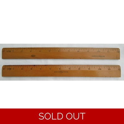 Wooden 12 Inch Rulers x2